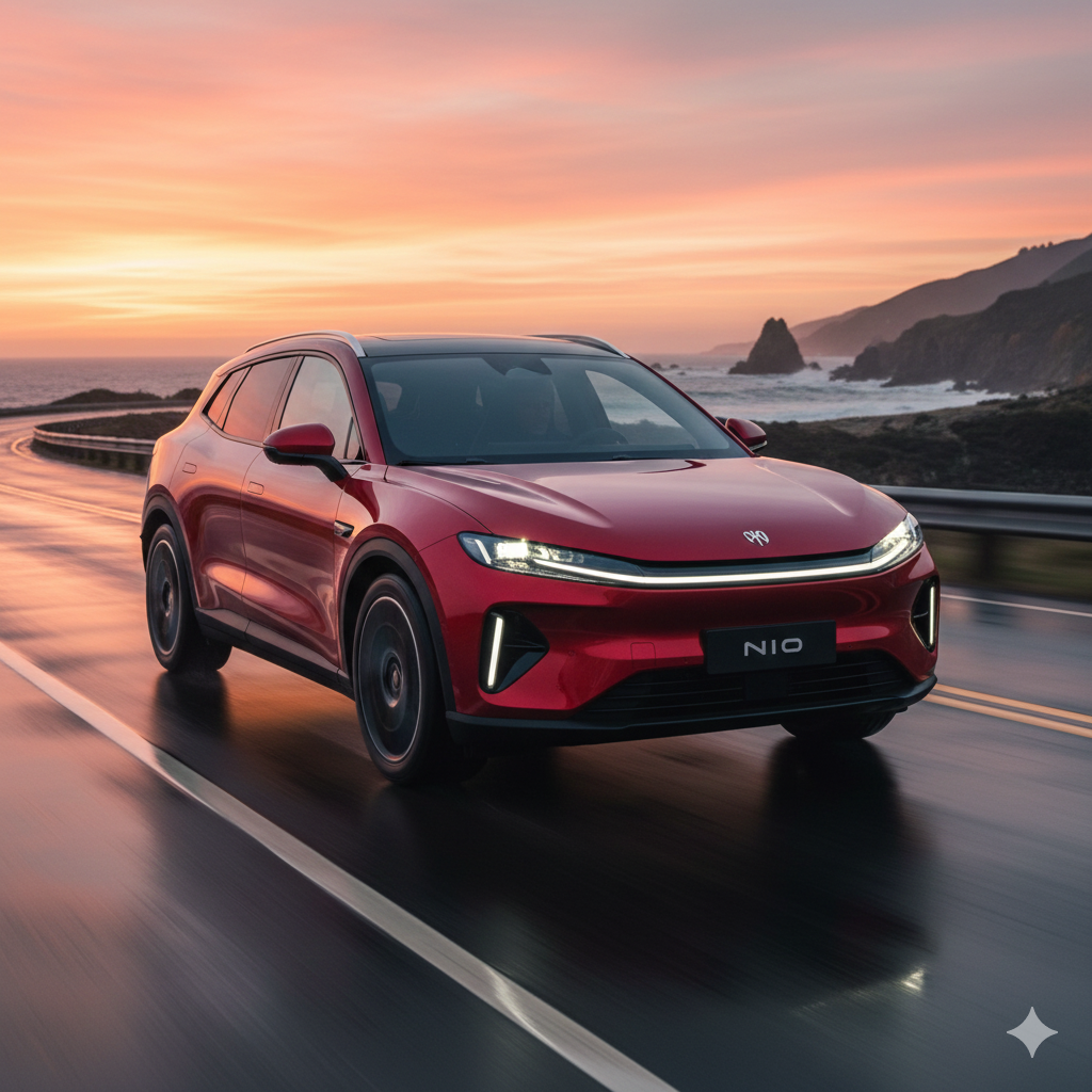 NIO high performance EV rental Dubai