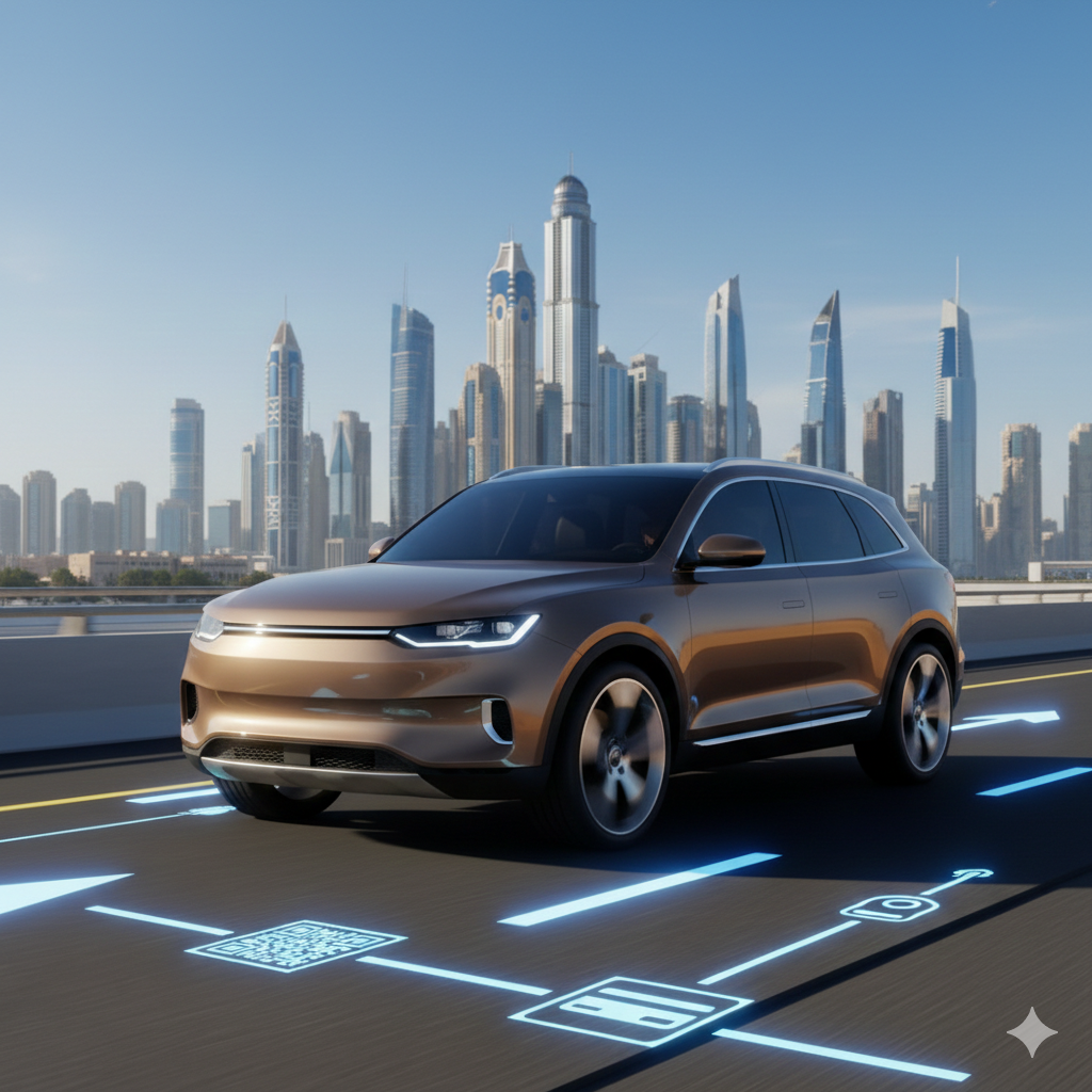Dubai car rental driving process